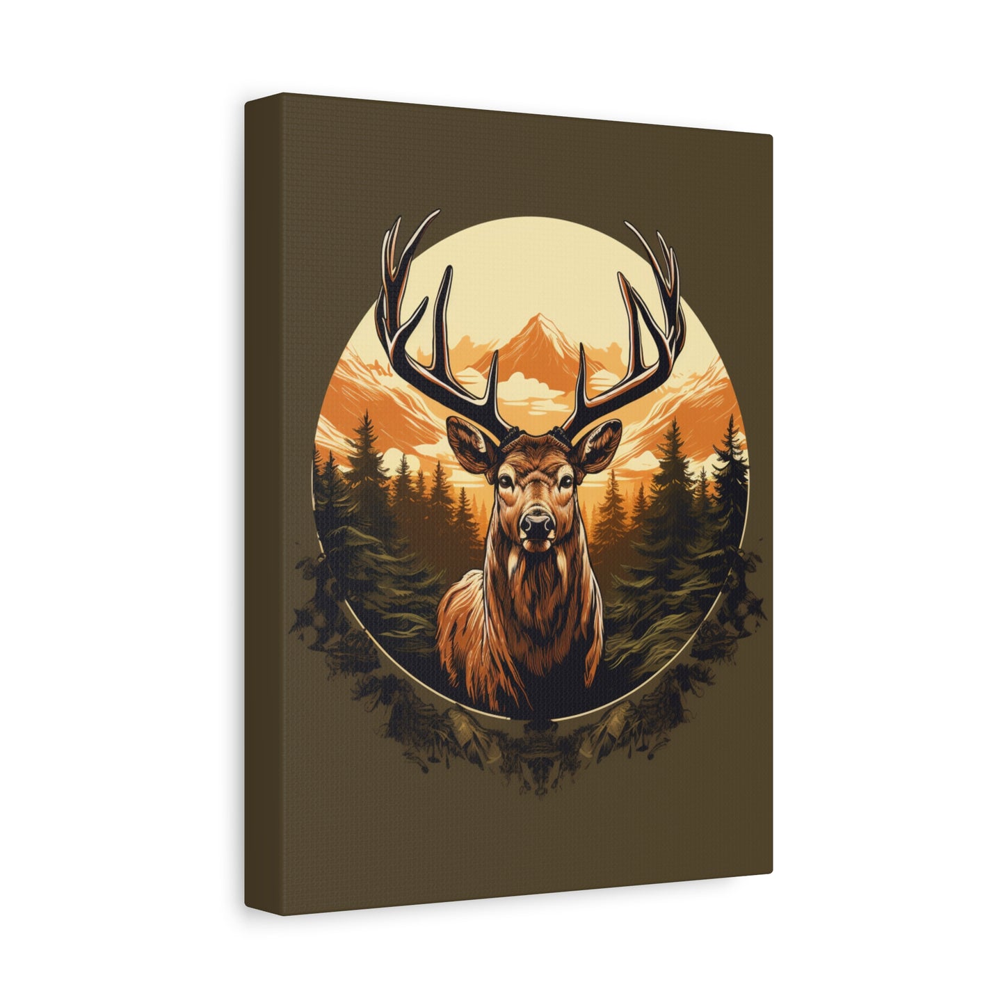 Elk Artwork Matte Canvas, Stretched, 1.25"