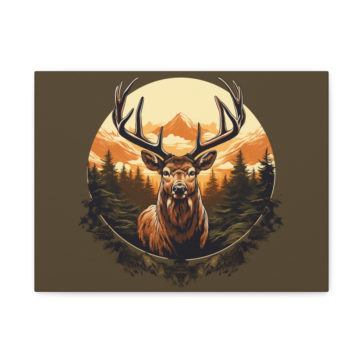 Elk Artwork Matte Canvas, Stretched, 1.25"