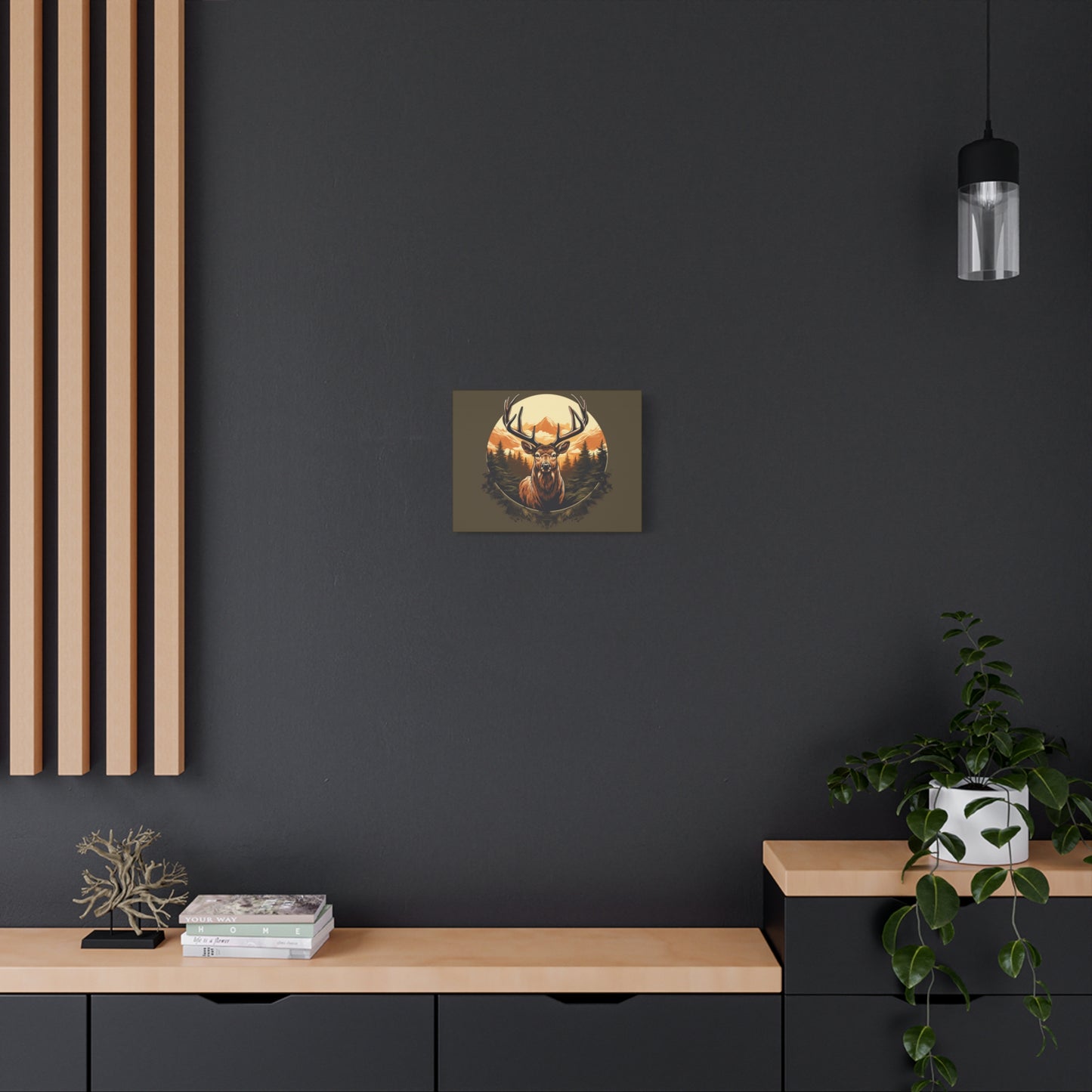 Elk Artwork Matte Canvas, Stretched, 1.25"