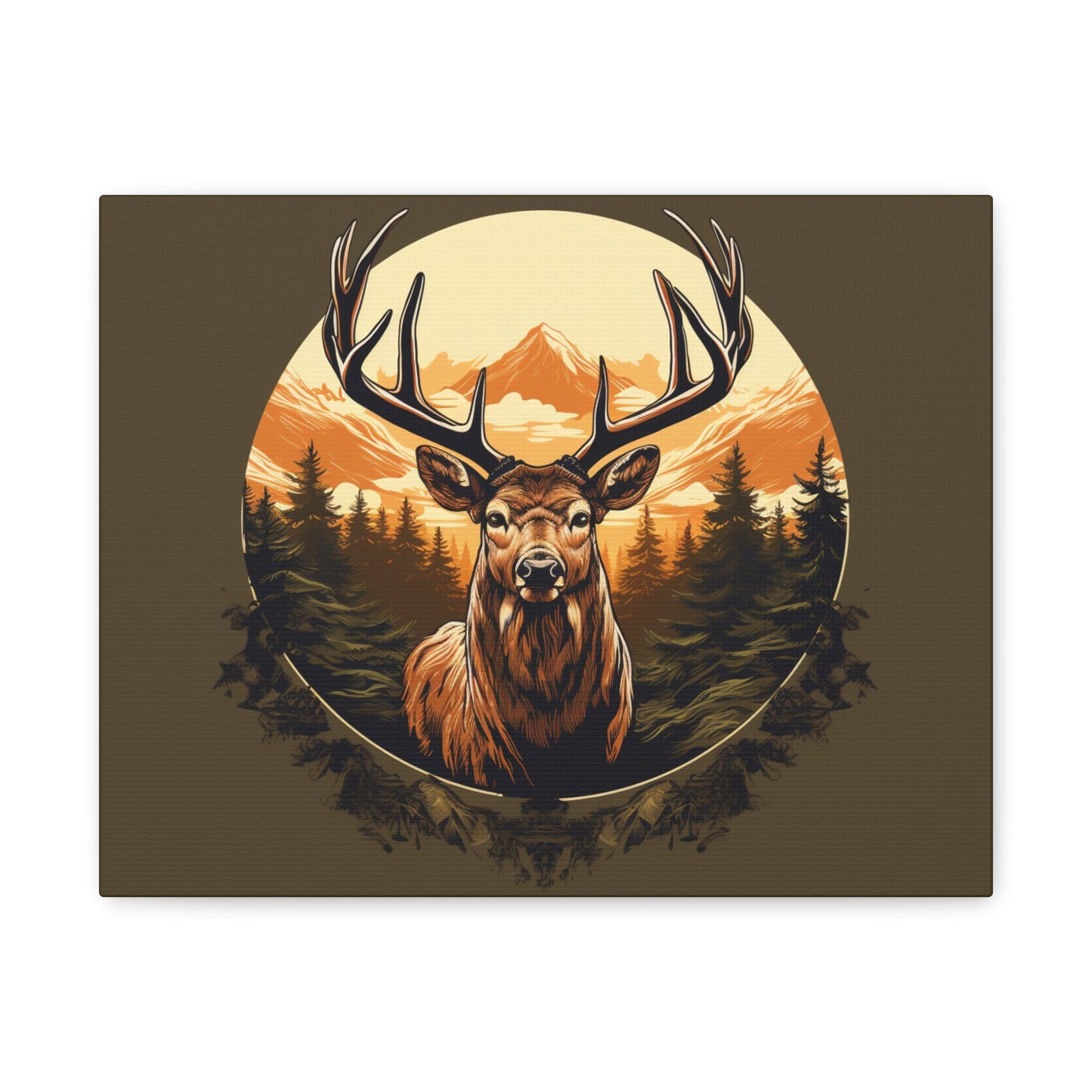 Elk Artwork Matte Canvas, Stretched, 1.25"
