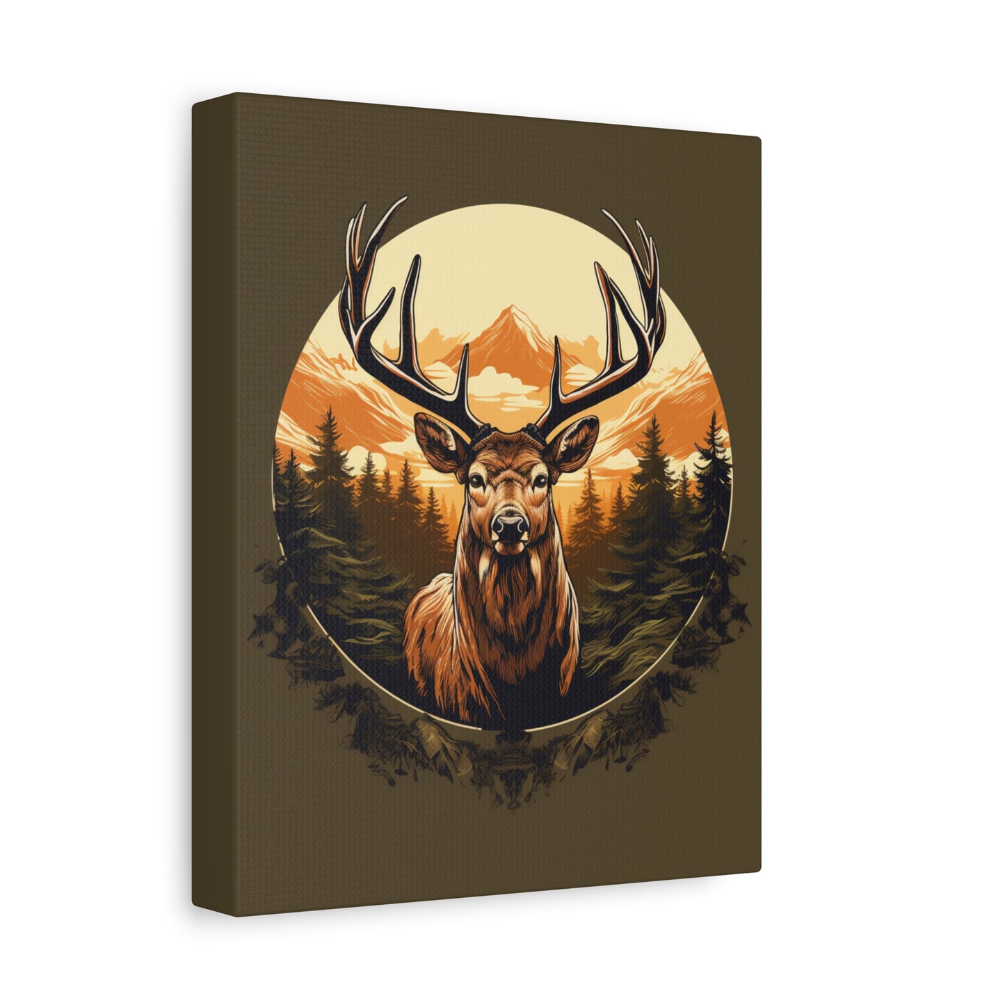 Elk Artwork Matte Canvas, Stretched, 1.25"