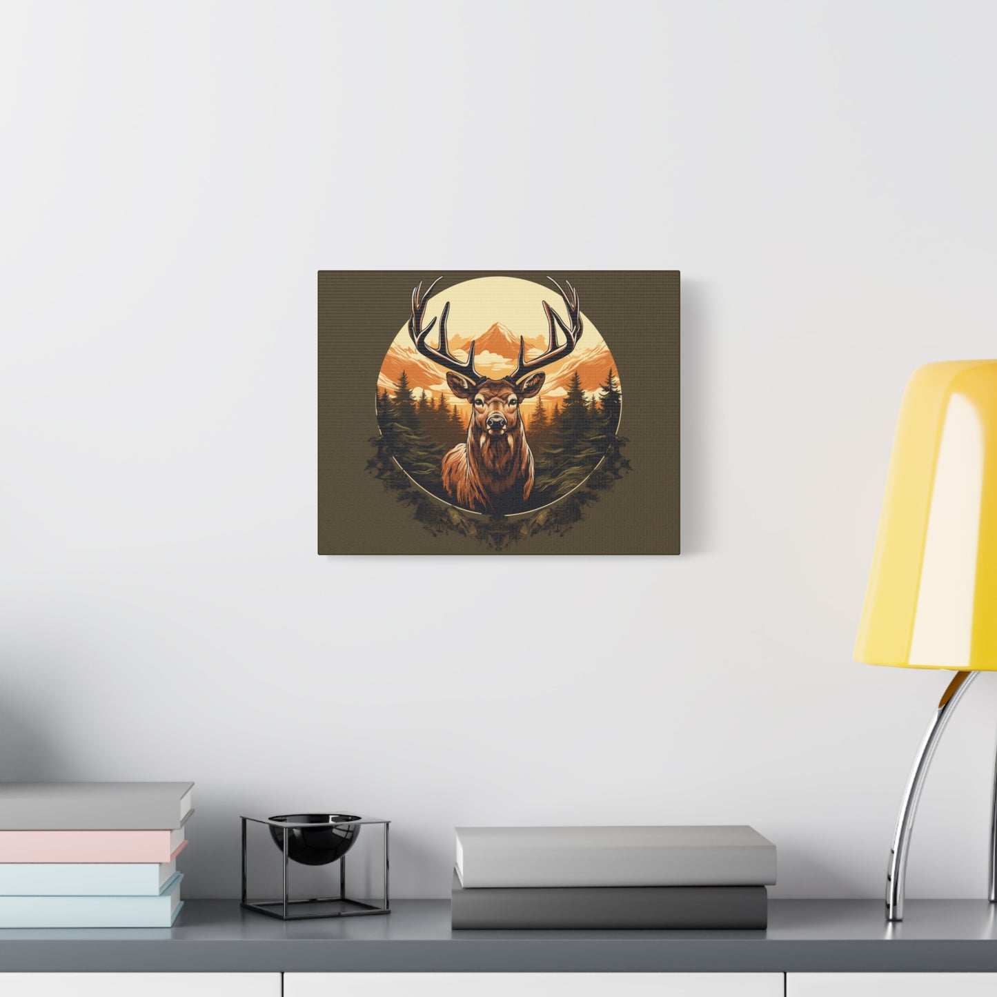 Elk Artwork Matte Canvas, Stretched, 1.25"