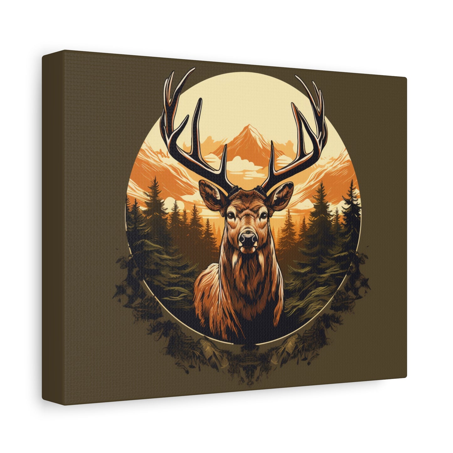 Elk Artwork Matte Canvas, Stretched, 1.25"
