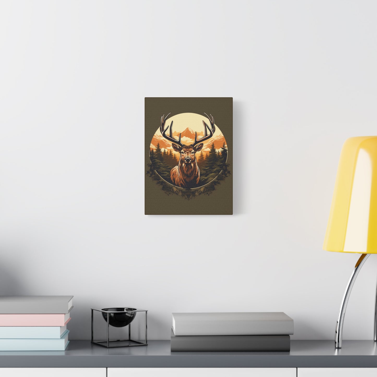Elk Artwork Matte Canvas, Stretched, 1.25"