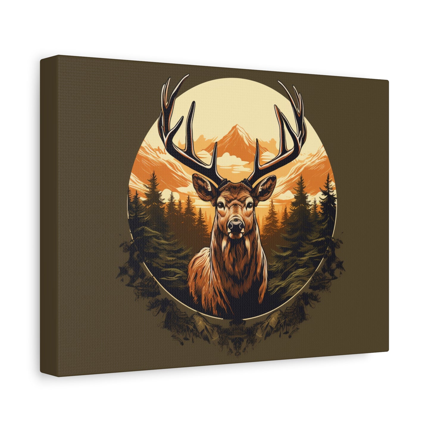 Elk Artwork Matte Canvas, Stretched, 1.25"