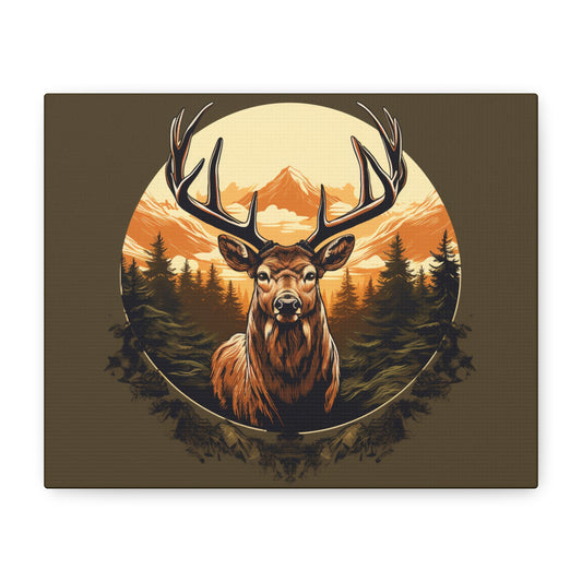 Elk Artwork Matte Canvas, Stretched, 1.25"